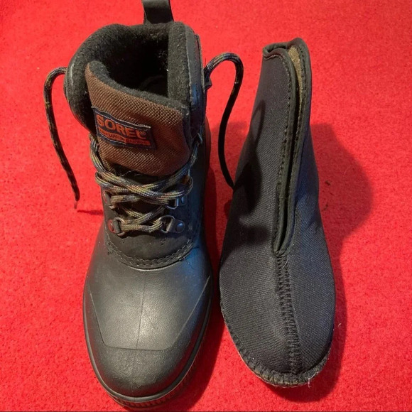 SOREL Sz 9 Kaufman Rubber Removable Felt Liner Lace-Up Boots - Picture 9 of 13